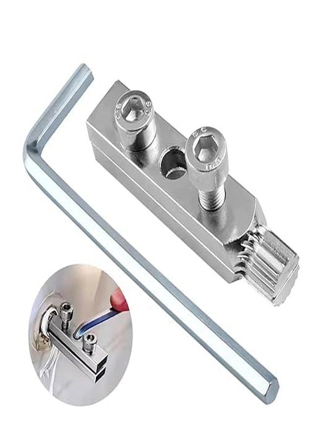 SUNBEET أداة استخراج الأسلاك المكسورة لصمام زاوية صنبور صن بيت، أداة استخراج الصمامات المكسورة القابلة للتعديل، أداة استخراج البراغي العالمية، أداة إزالة البراغي المكسورة للخيوط المتآكلة مقاس 1/2 بوصة و 3/4 بوصة، مصنوعة من الفولاذ المقاوم للصدأ - Image 1